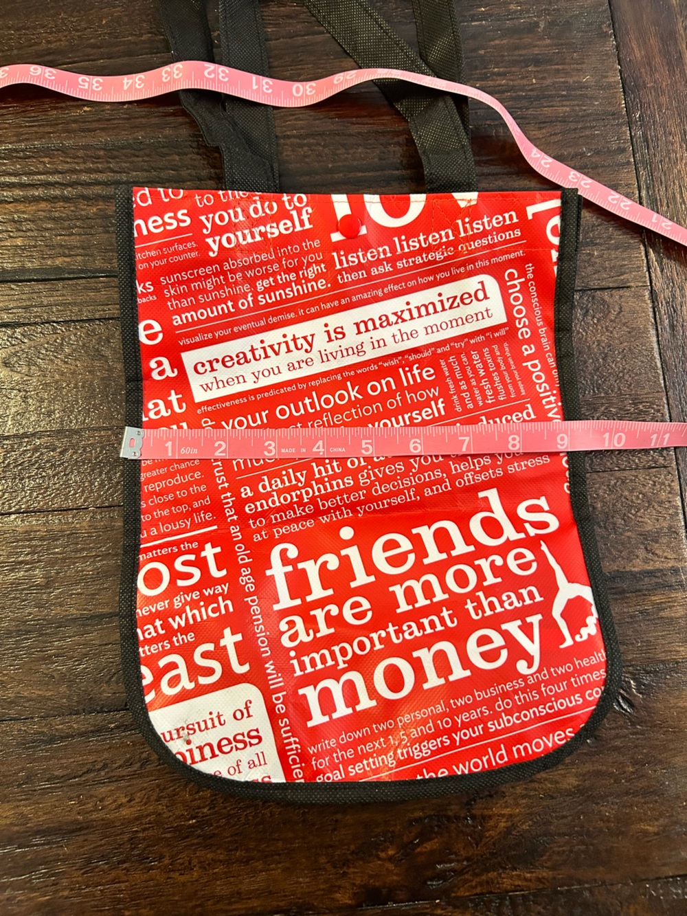 Lululemon Reusable Statement Tote Bag with White Typography - Picture 4 of 4